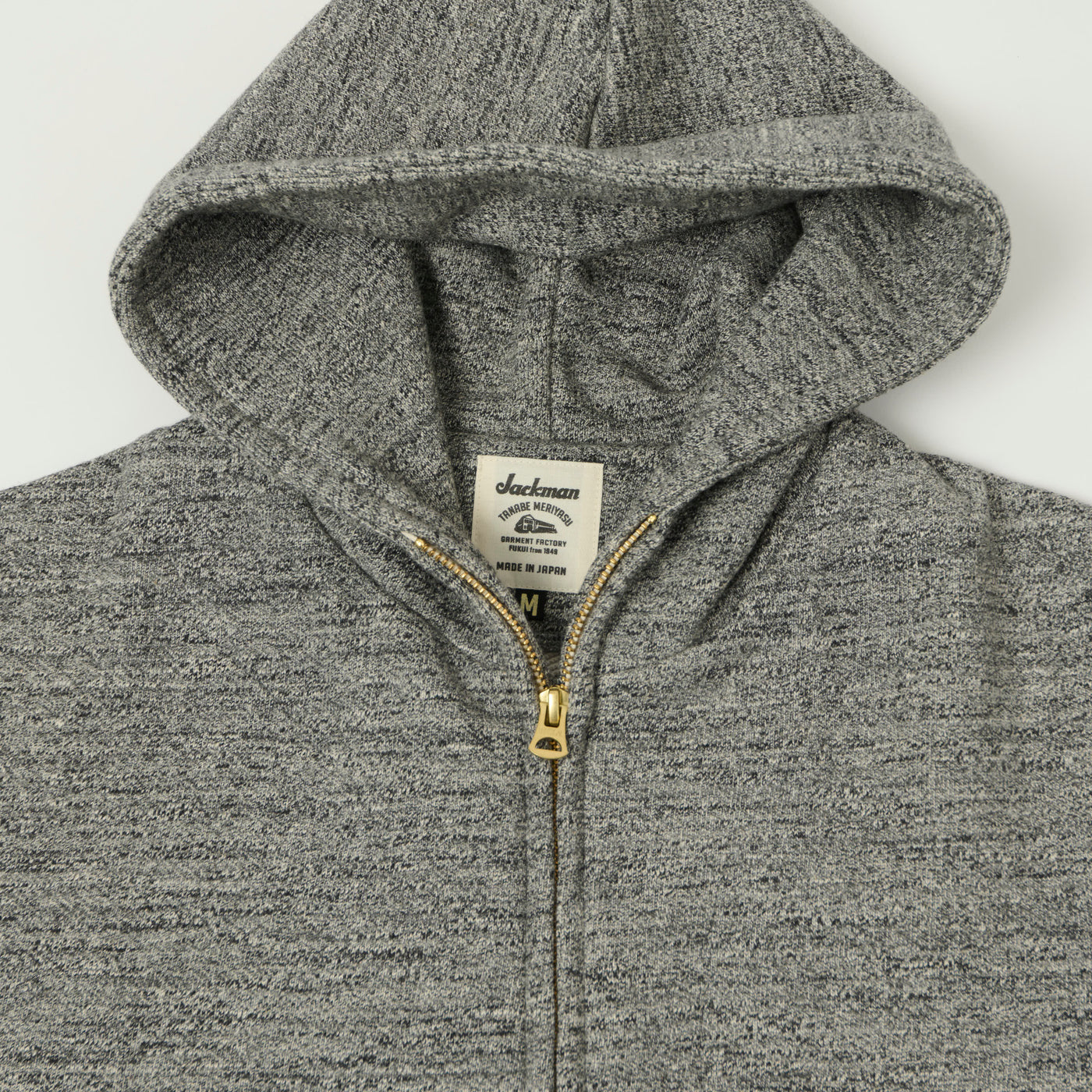Jackman GG Zip Through Hoodie - Heather Charcoal