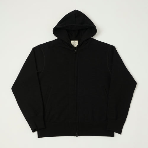 Jackman GG Zip Through Hoodie - Black