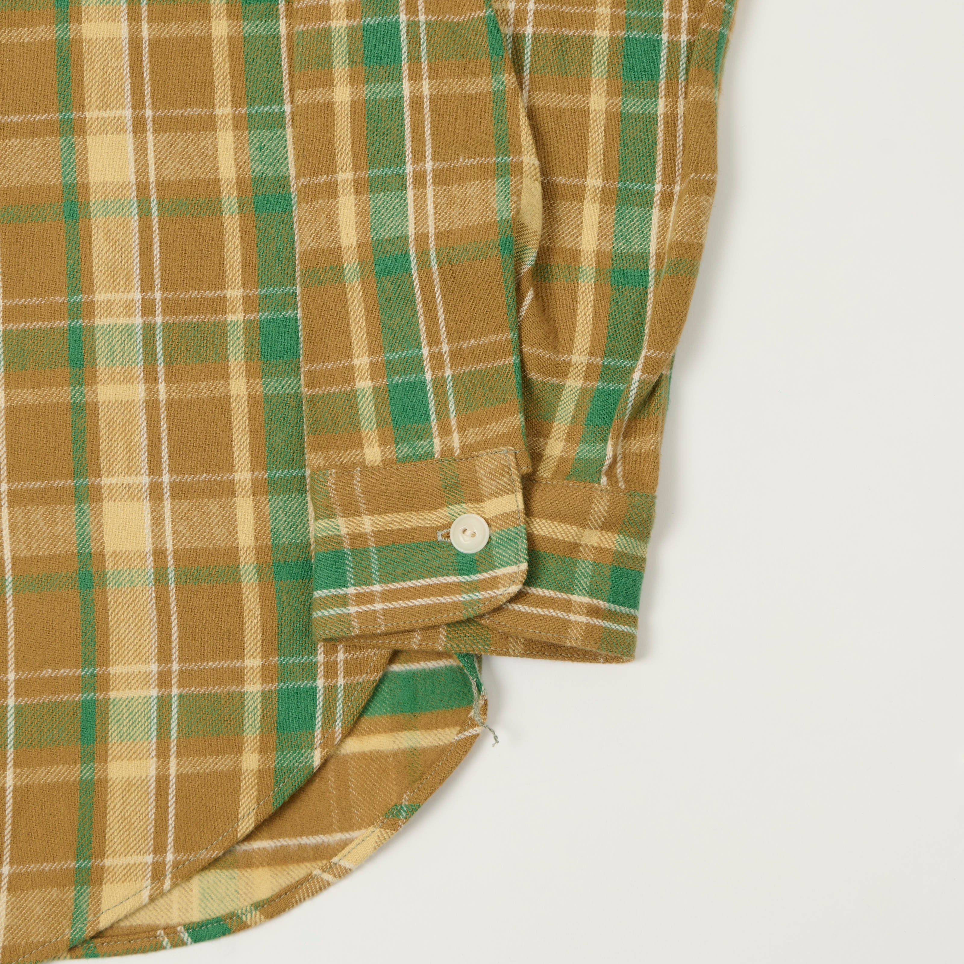 John Gluckow 1940s 'Storm' Flannel Shirt - Brown