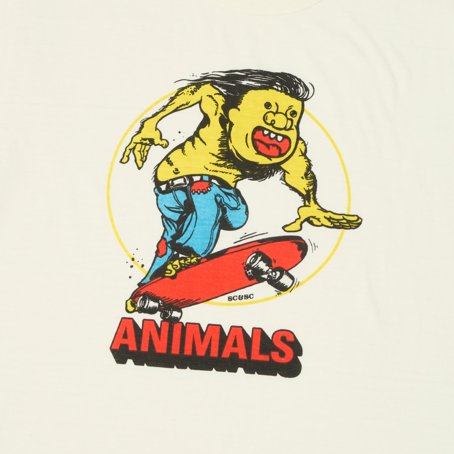 John Gluckow Lot. JG-CS06 'Animal Skater' T-Shirt - Off White