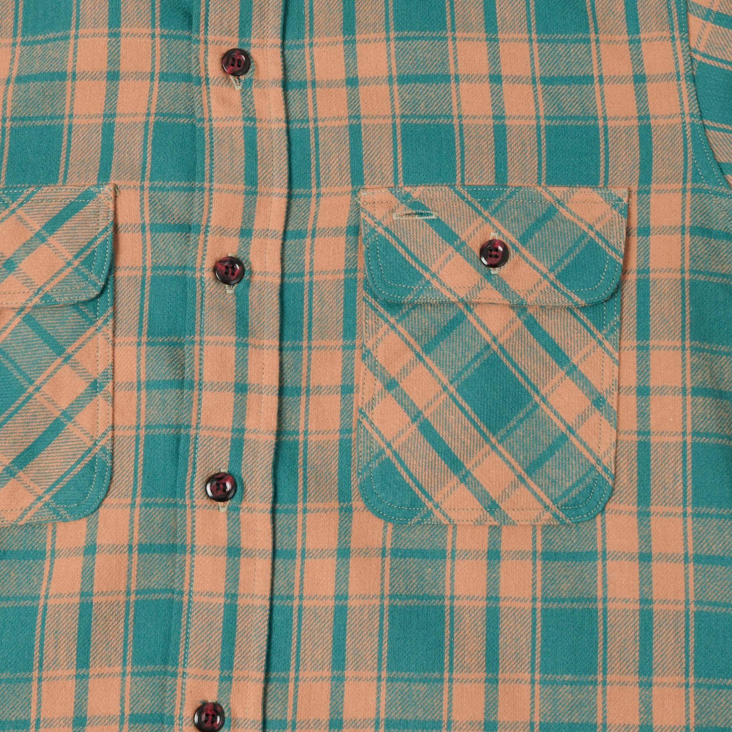 John Gluckow Lot. JG-06 'The Modern' Flannel Shirt - Salmon