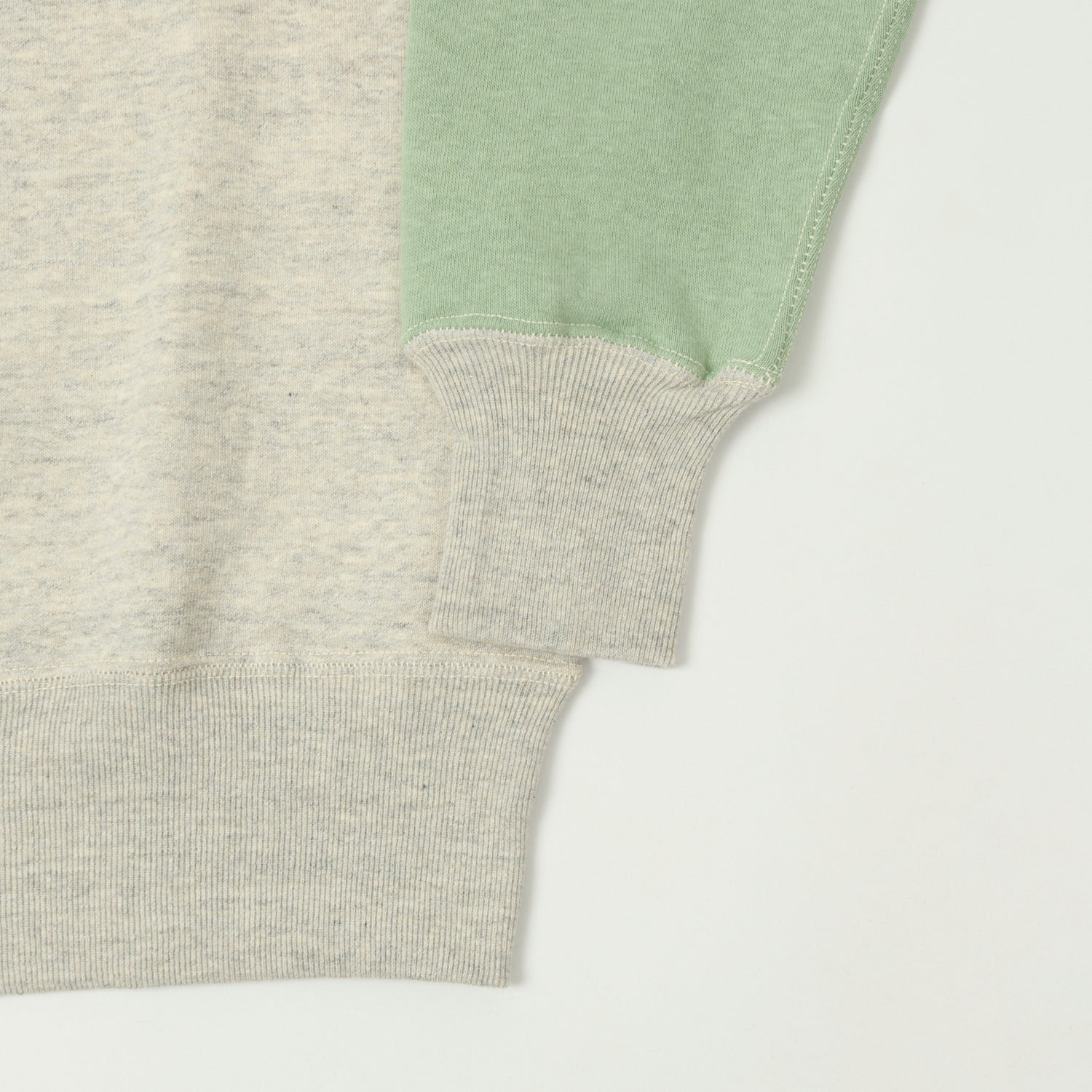 John Gluckow Lot. JG-CS20 Freedom Sleeve Sweatshirt - Oatmeal/Light Green