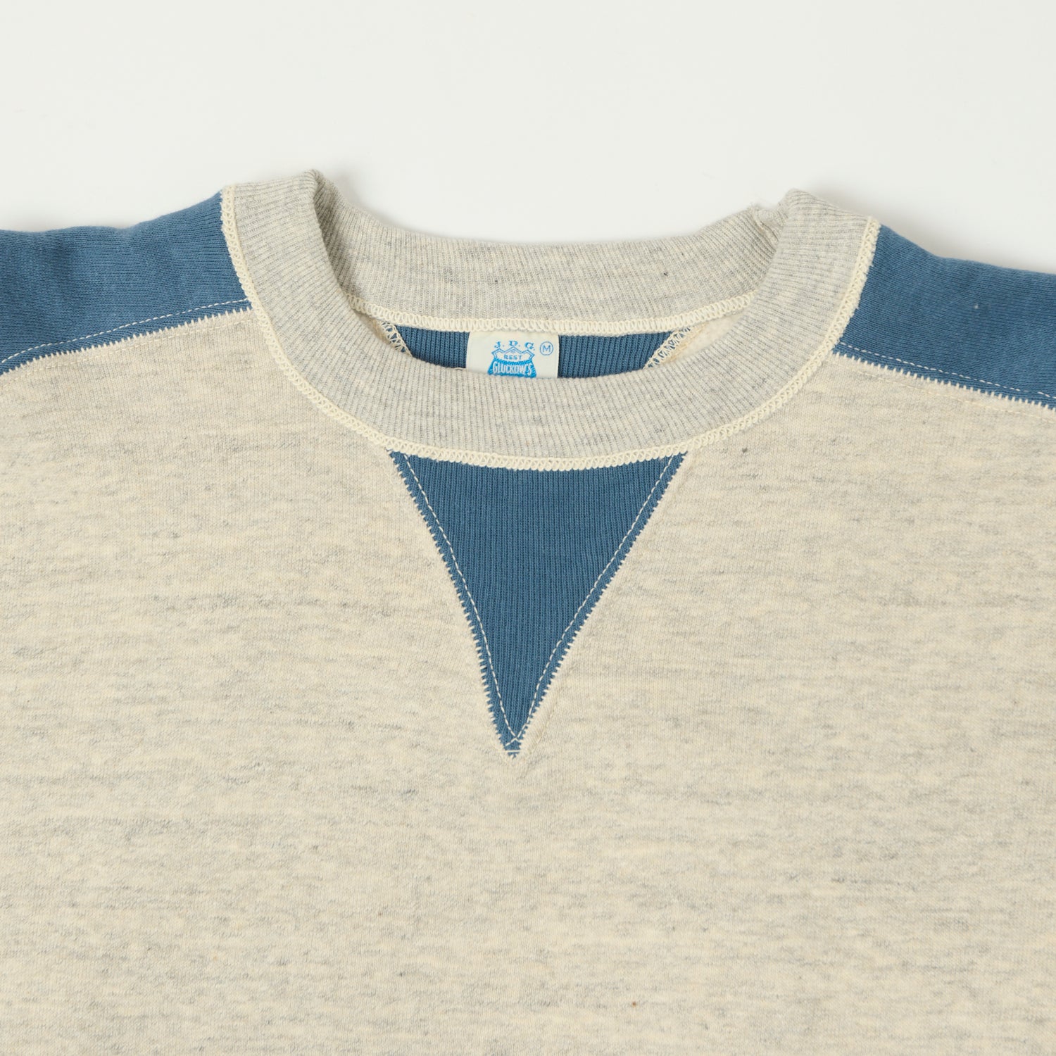 John Gluckow Lot. JG-CS20 Freedom Sleeve Sweatshirt - Oatmeal/Light Blue