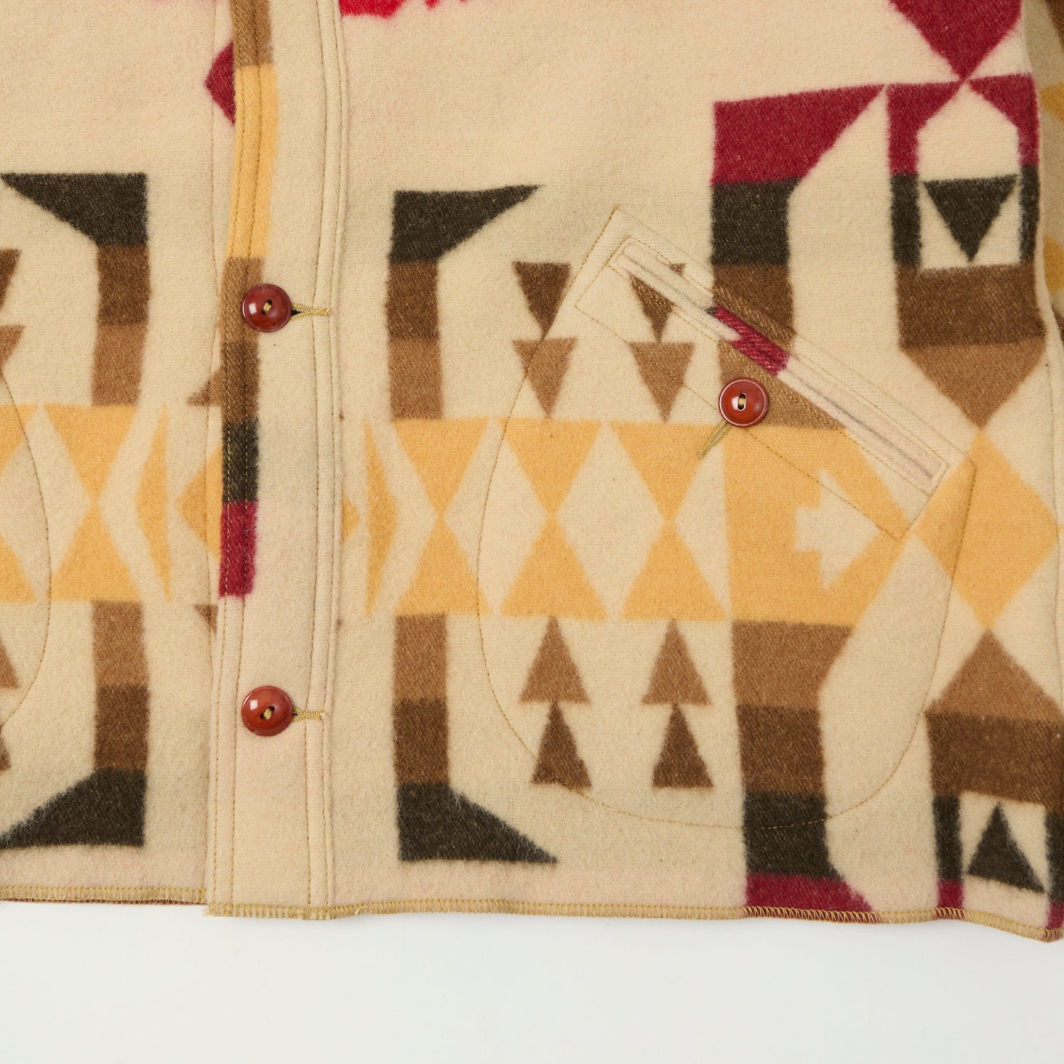 John Gluckow Lot. JG-32 'Stag' Wool Coat - Beige