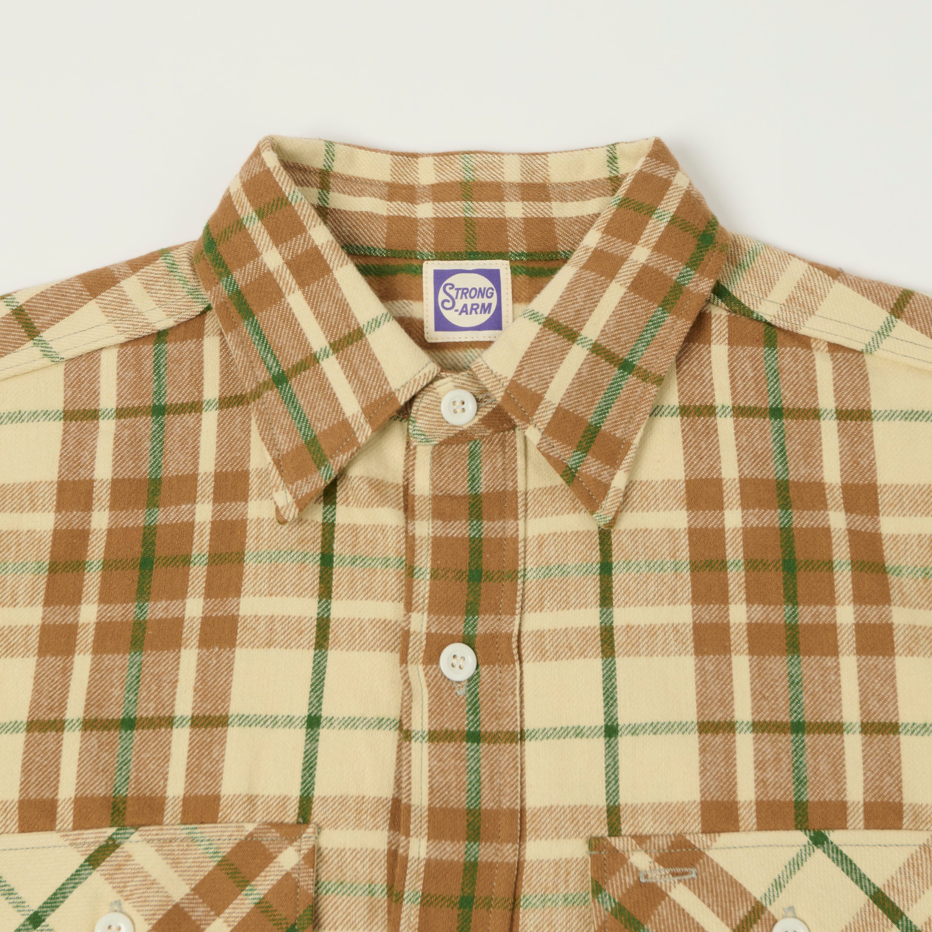 John Gluckow Lot. JG-06 'The Modern' Flannel Shirt - Beige