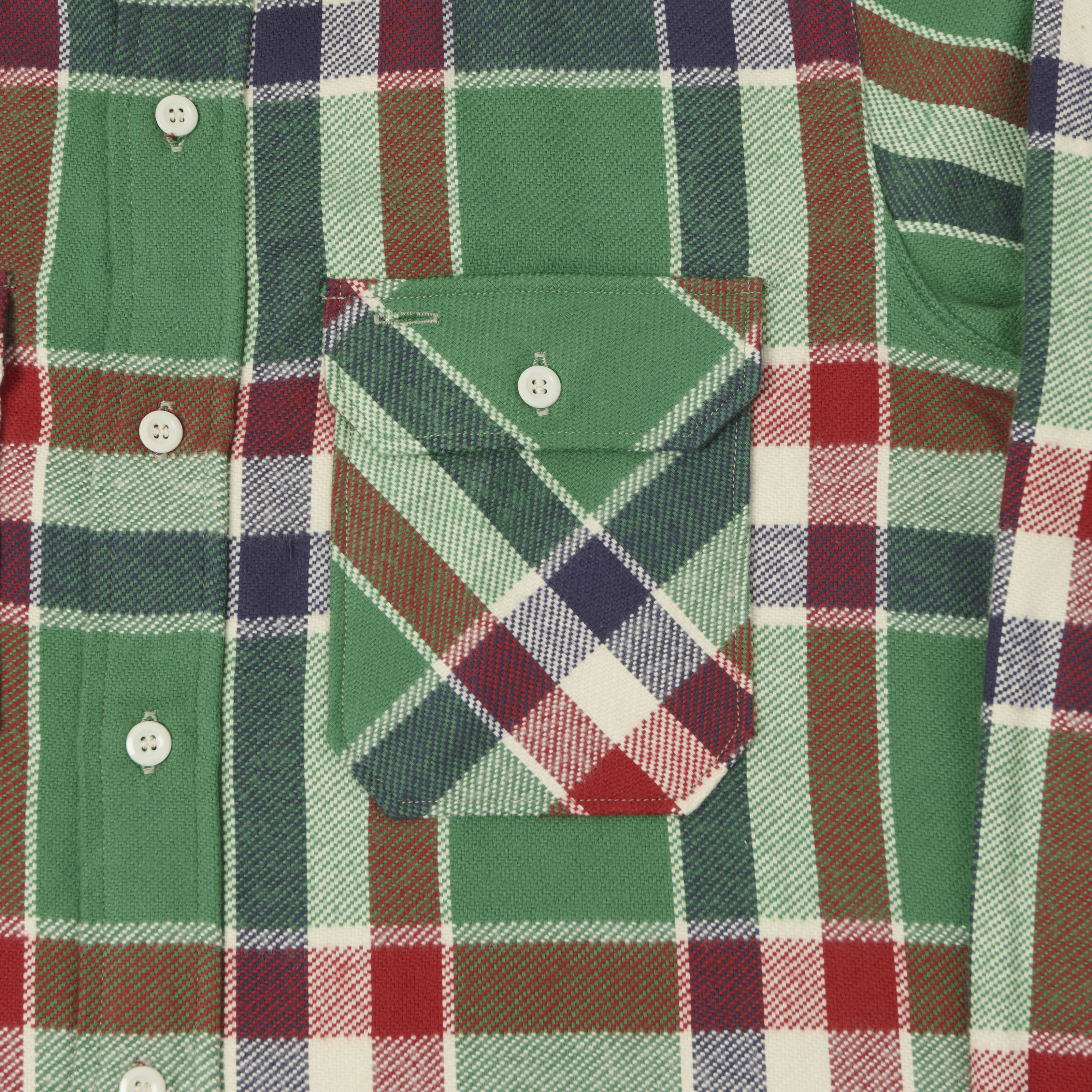 John Gluckow Lot. JG-06 'The Modern' Flannel Shirt - Green