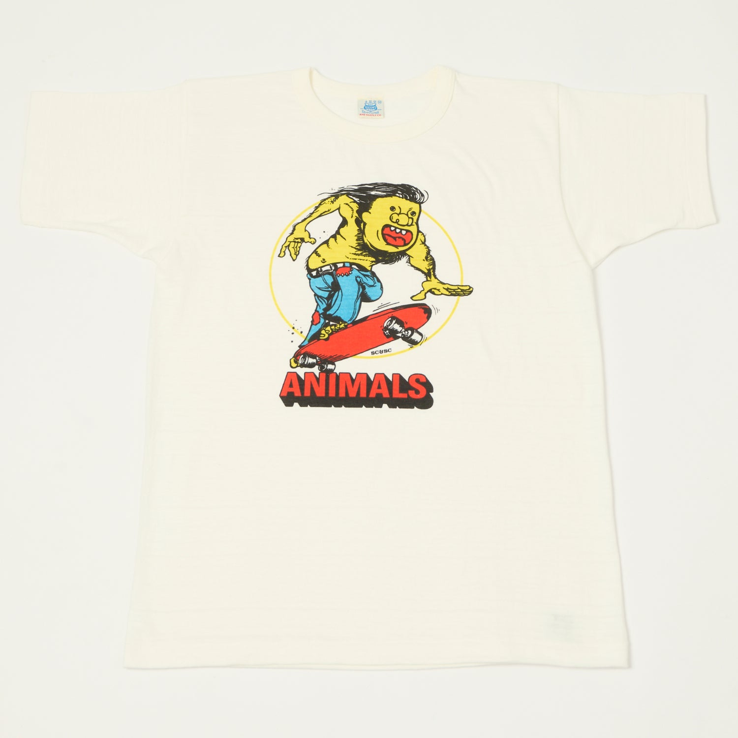 John Gluckow Lot. JG-CS06 'Animal Skater' T-Shirt - Off White