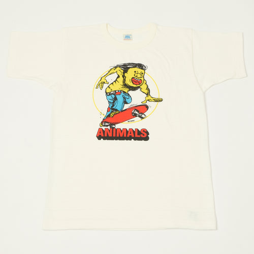 John Gluckow Lot. JG-CS06 'Animal Skater' T-Shirt - Off White