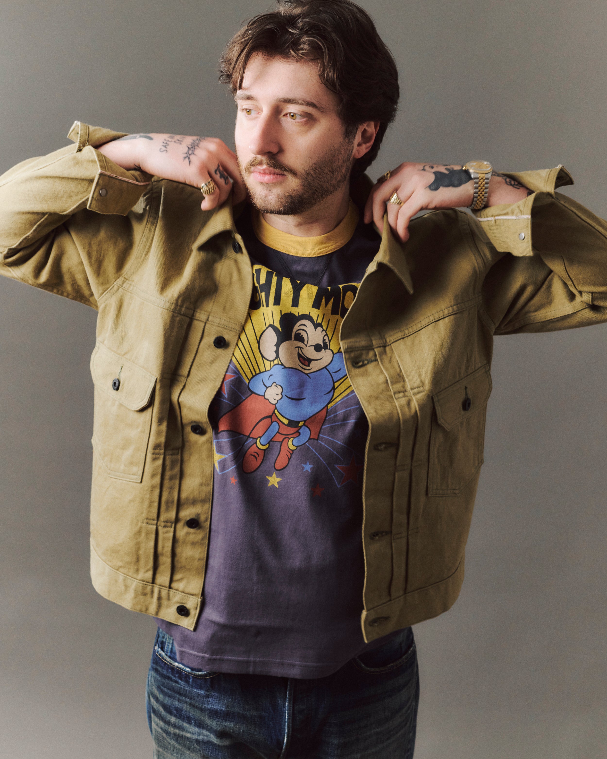 TOYS McCOY 'Mightiest M' Mighty Mouse T-Shirt - Navy/Grey