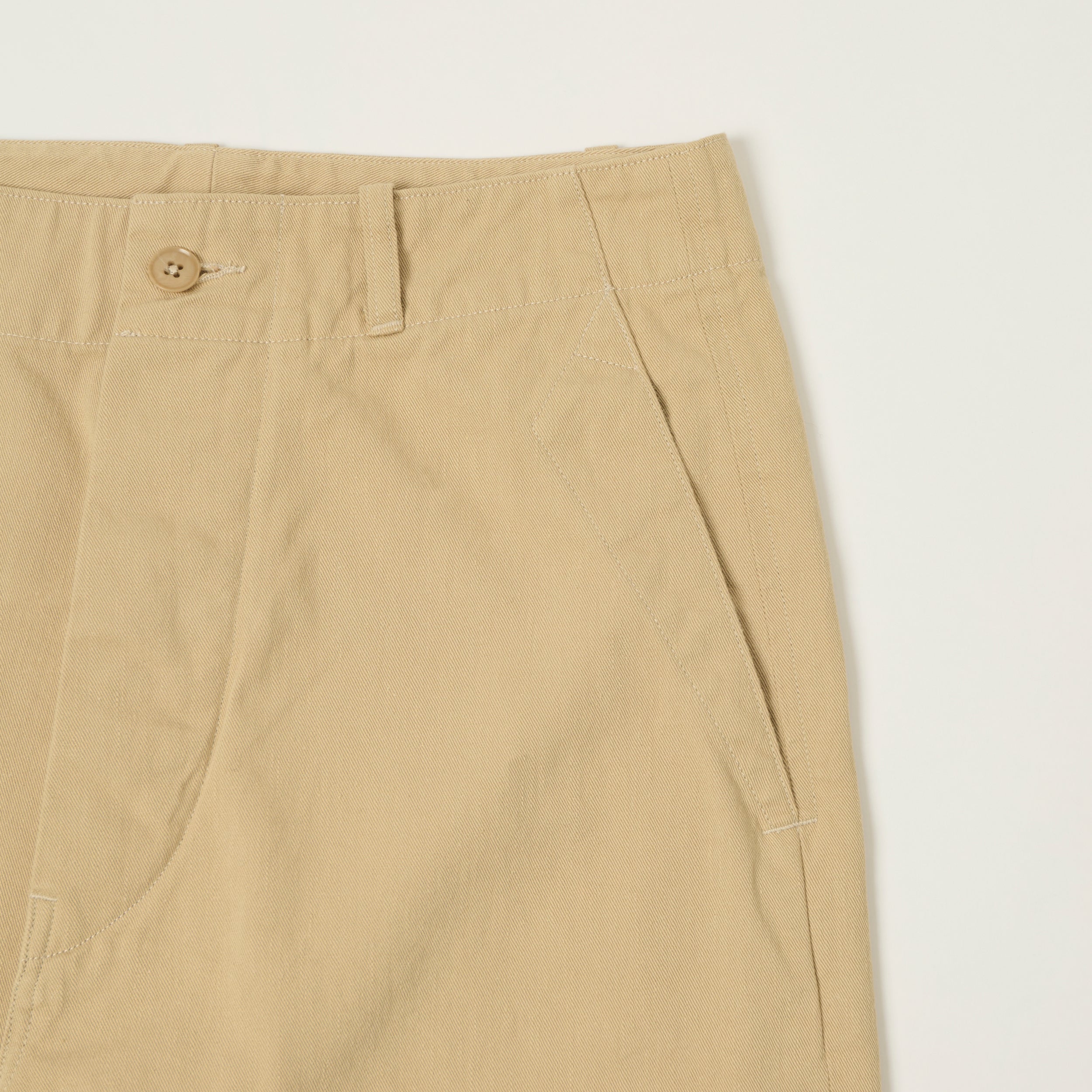 Kaptain Sunshine Cotton Drill Wide Pants - Khaki – SON OF A STAG