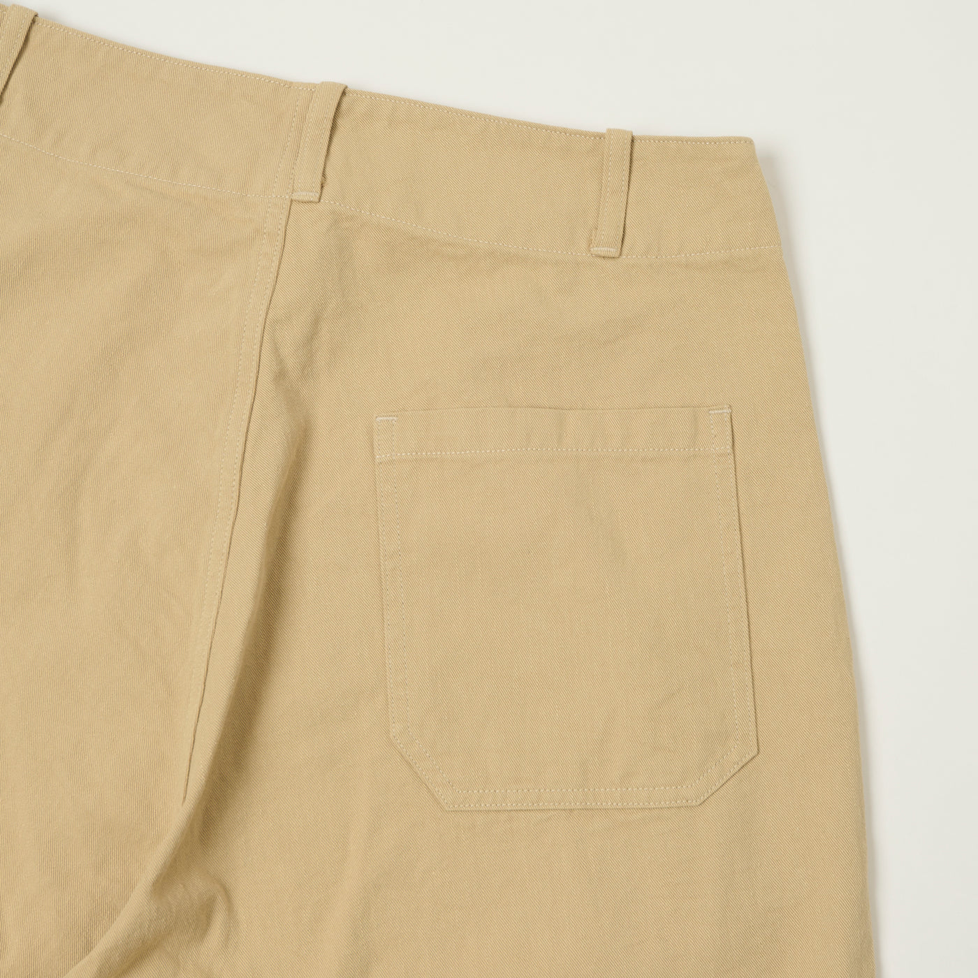 Kaptain Sunshine Cotton Drill Wide Pants - Khaki
