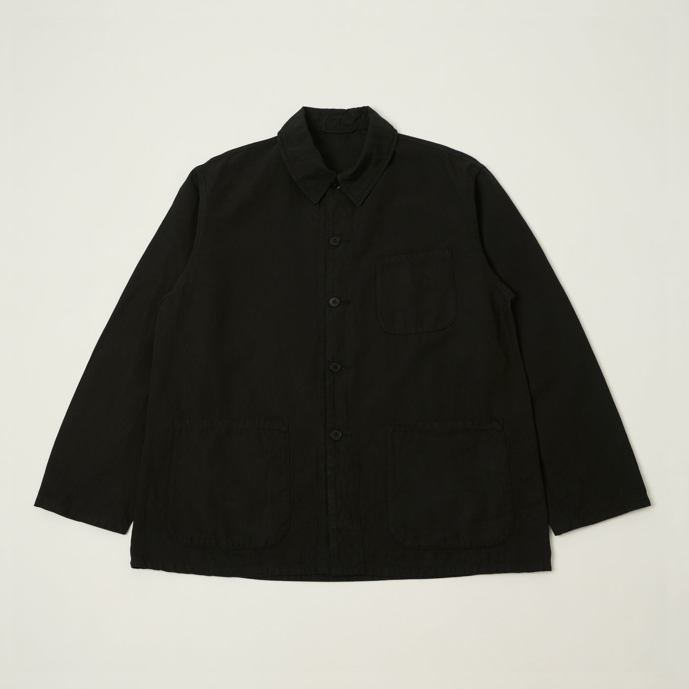 Kaptain Sunshine 'Gaba' Lightweight Chore Jacket - Black