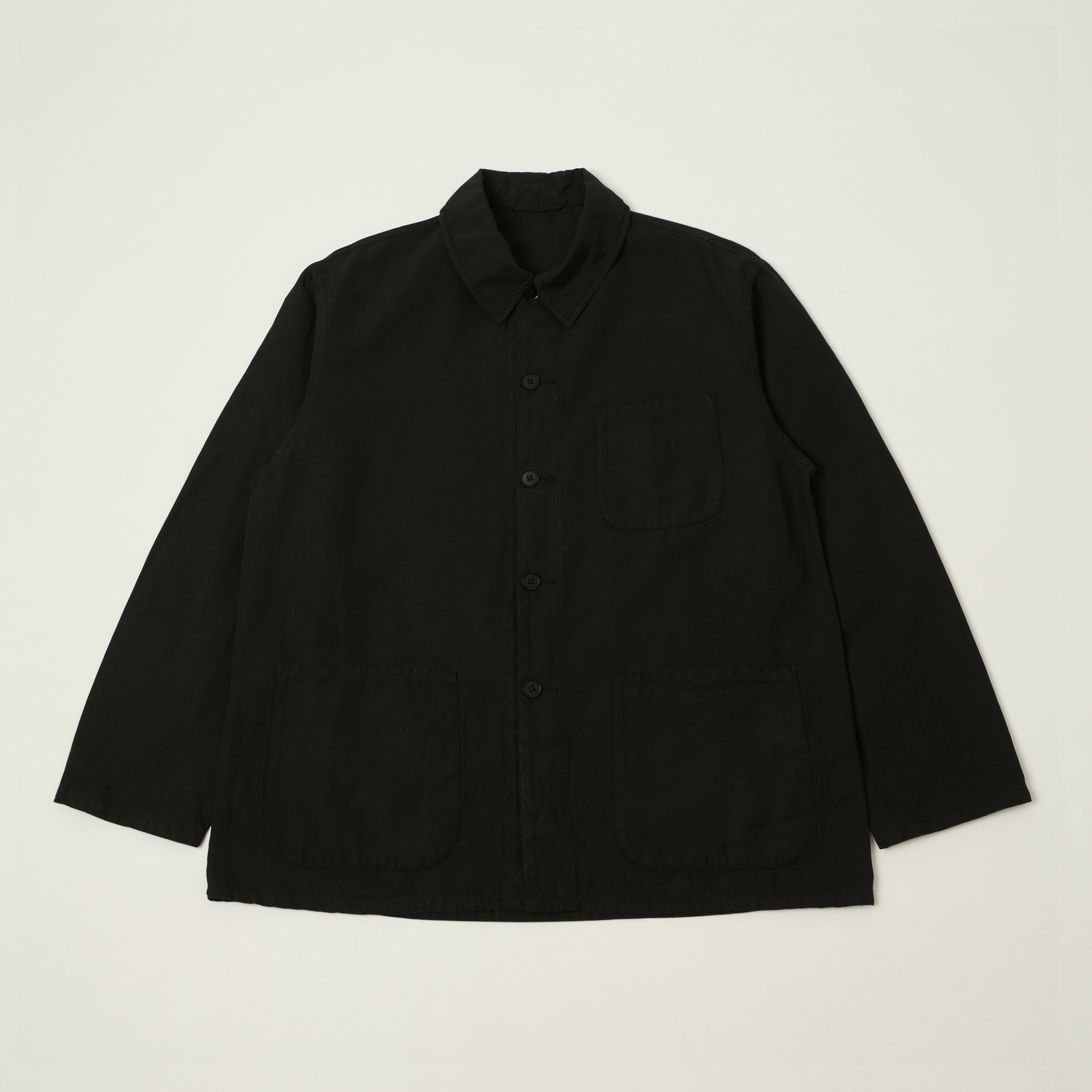 Kaptain Sunshine 'Gaba' Lightweight Chore Jacket - Black