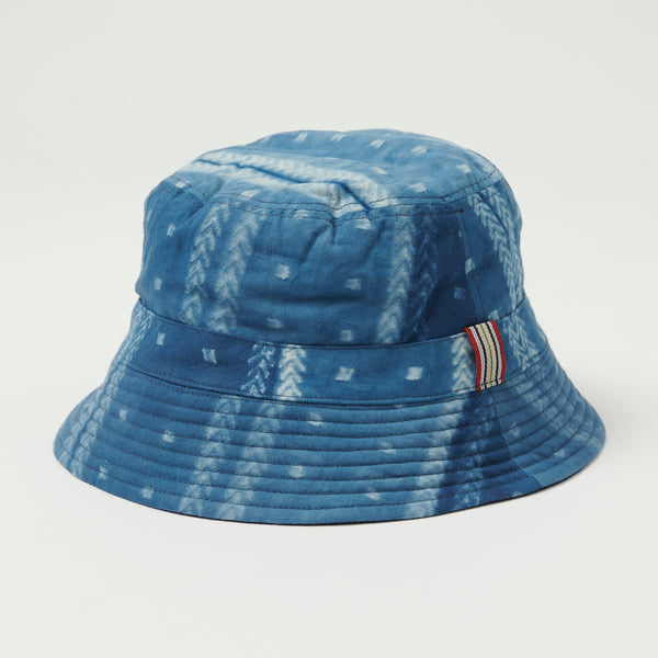 Kardo Quilted Bucket Hat - Shibori Indigo