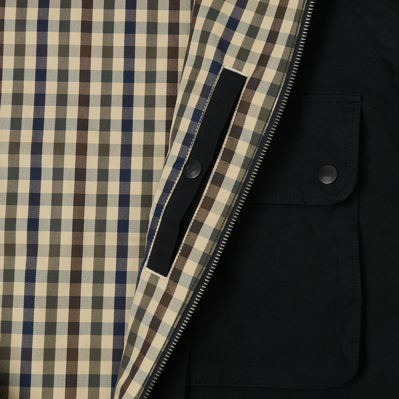 Knickerbocker 'Bay' Waxed Cotton/Nylon Jacket - Navy