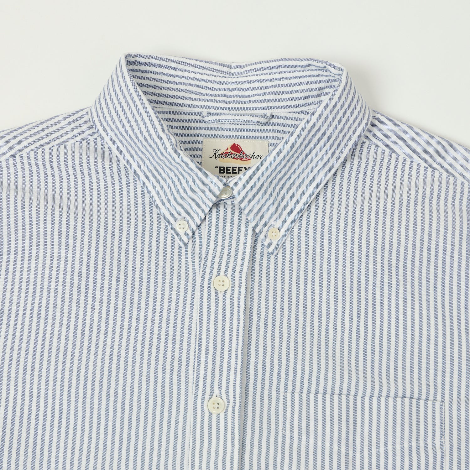 Knickerbocker 'Beefy' Oxford Button Down Shirt - Navy Stripe