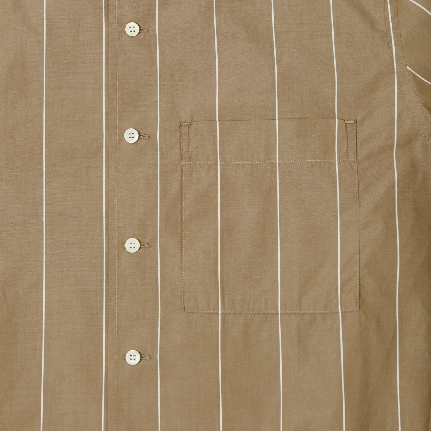 Knickerbocker Bowery Fine Cotton Shirt - Brown/White Stripe