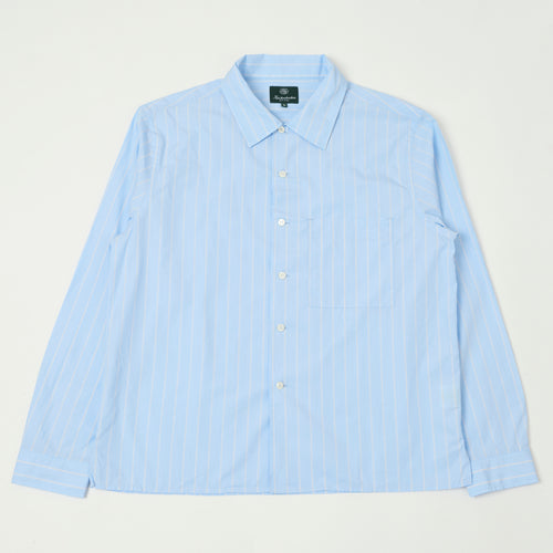 Knickerbocker Bowery Fine Cotton Shirt - Blue/White Stripe