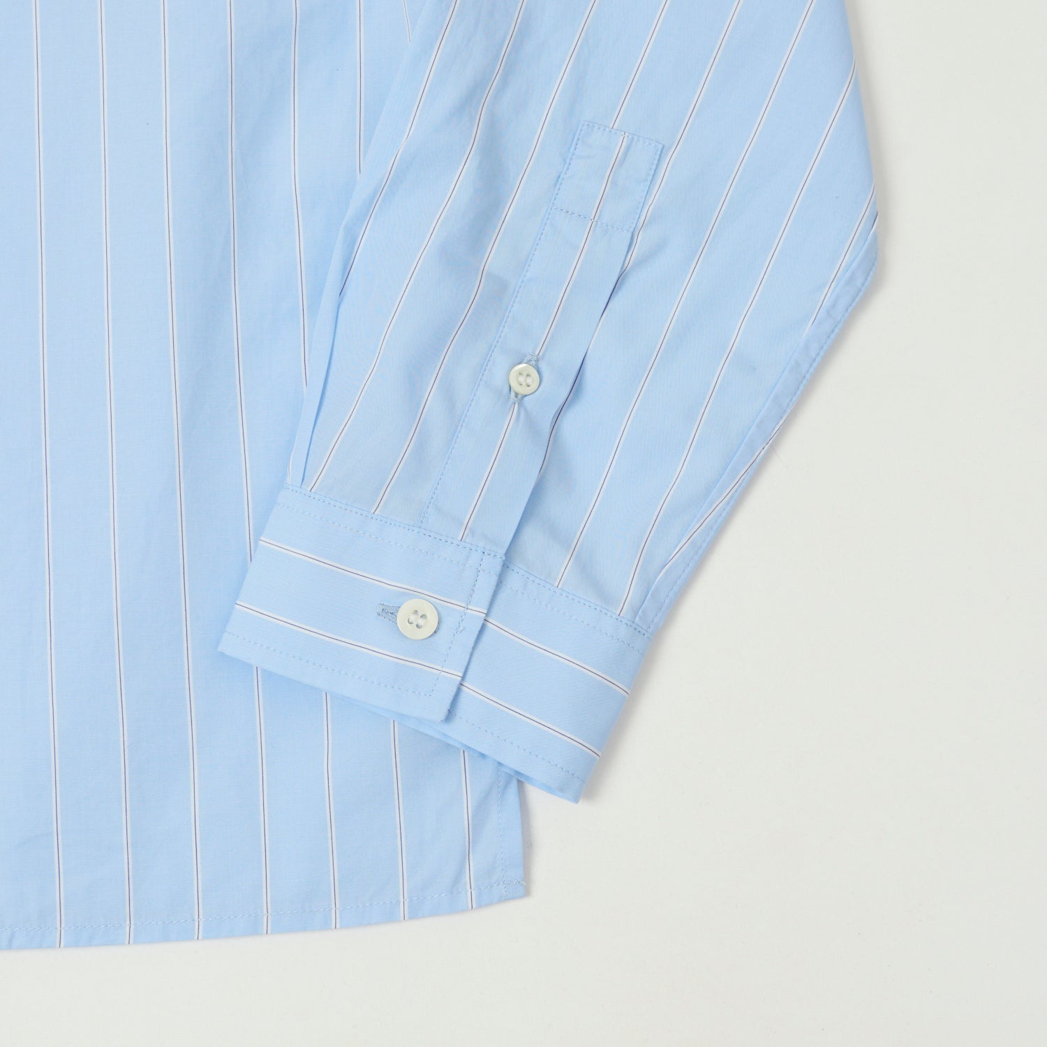 Knickerbocker Bowery Fine Cotton Shirt - Blue/White Stripe