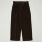 Knickerbocker 'Canal' Pleated Corduroy Trousers - Coffee