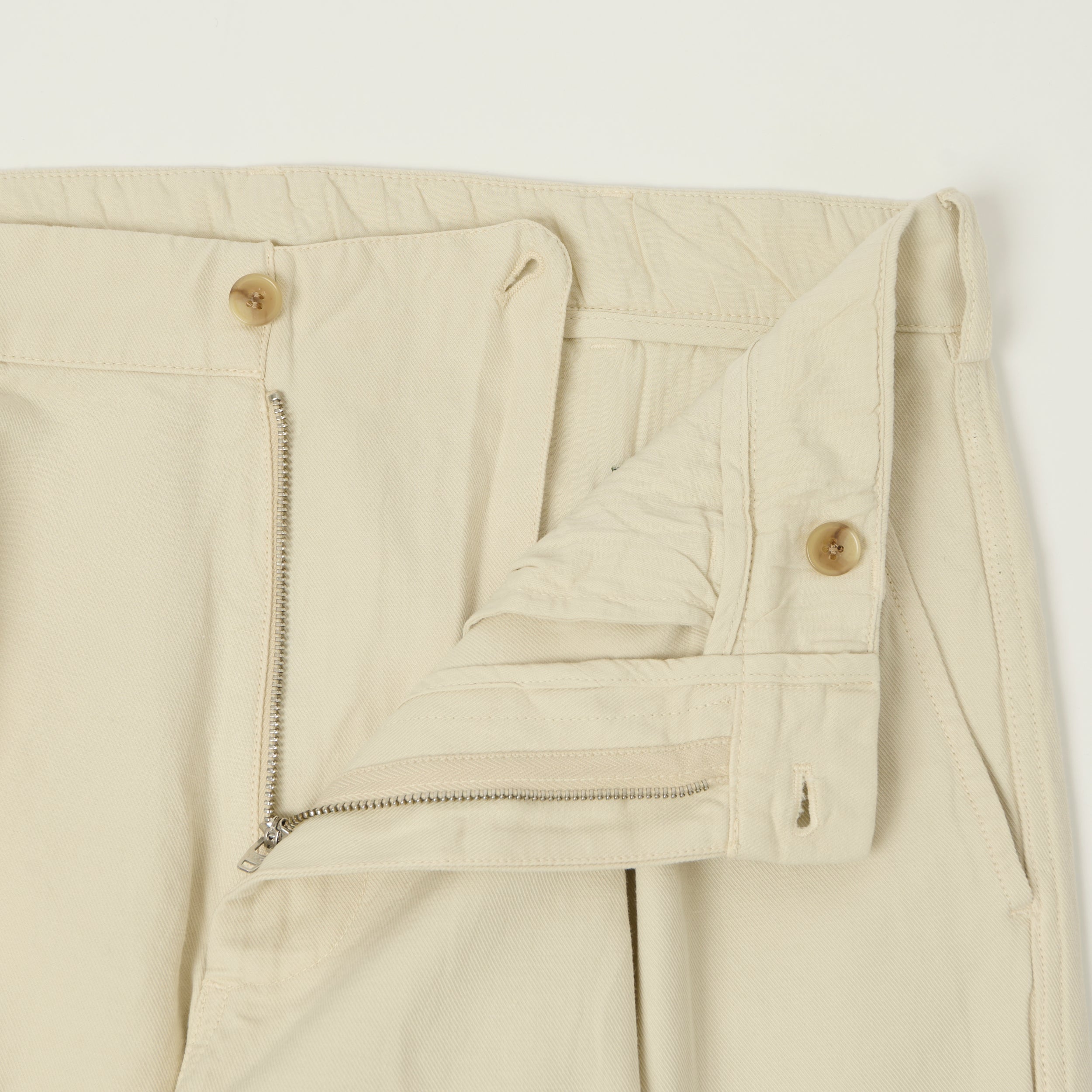 Knickerbocker 'Canal' Pleated Cotton Linen Trouser - Birch – SON