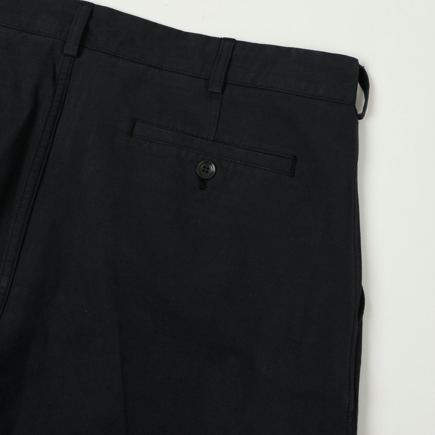 Knickerbocker Canal Pleated Twill Cotton Pant - Black