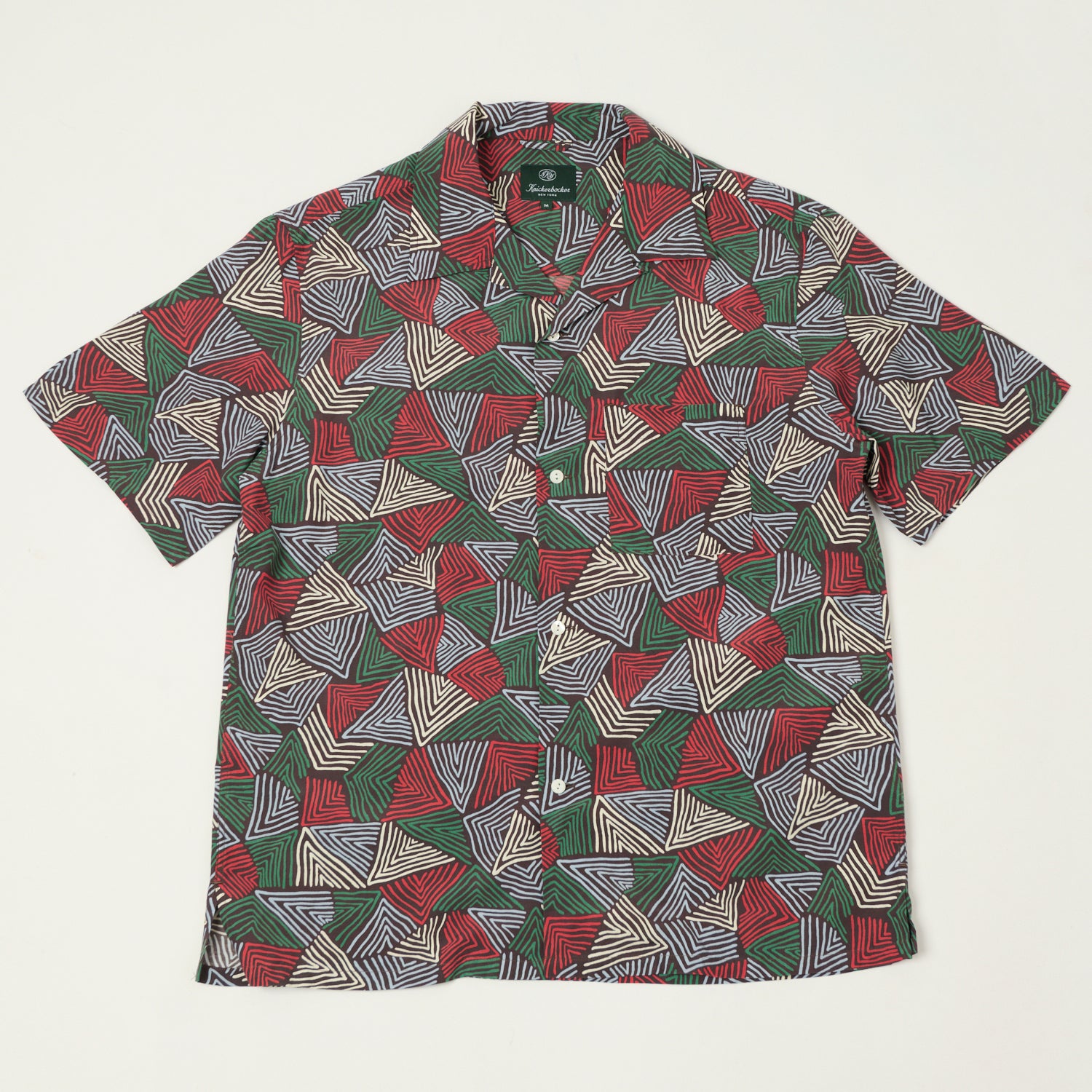 Knickerbocker Doodle Rayon & Cotton Shirt - Coffee