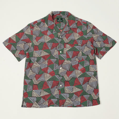 Knickerbocker Doodle Rayon & Cotton Shirt - Coffee