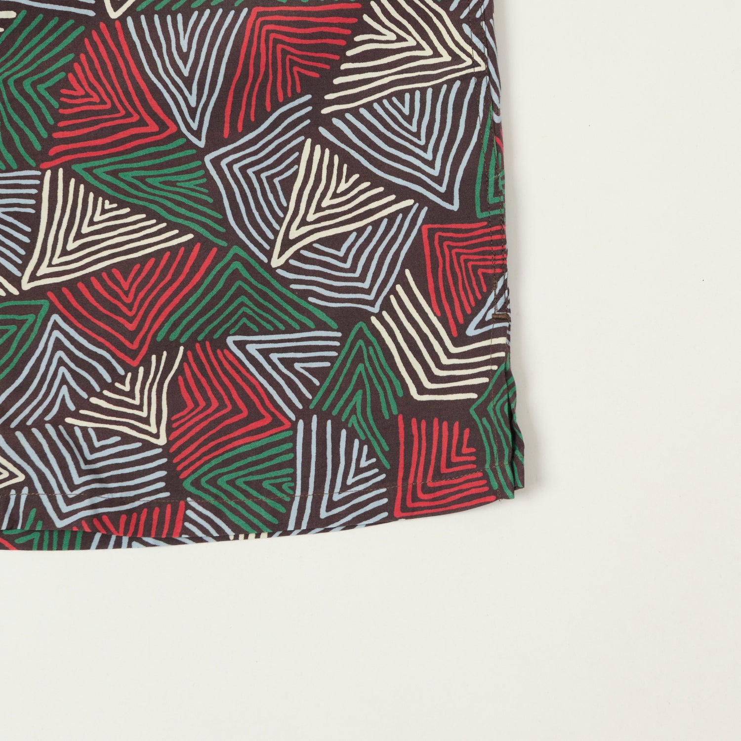 Knickerbocker Doodle Rayon & Cotton Shirt - Coffee