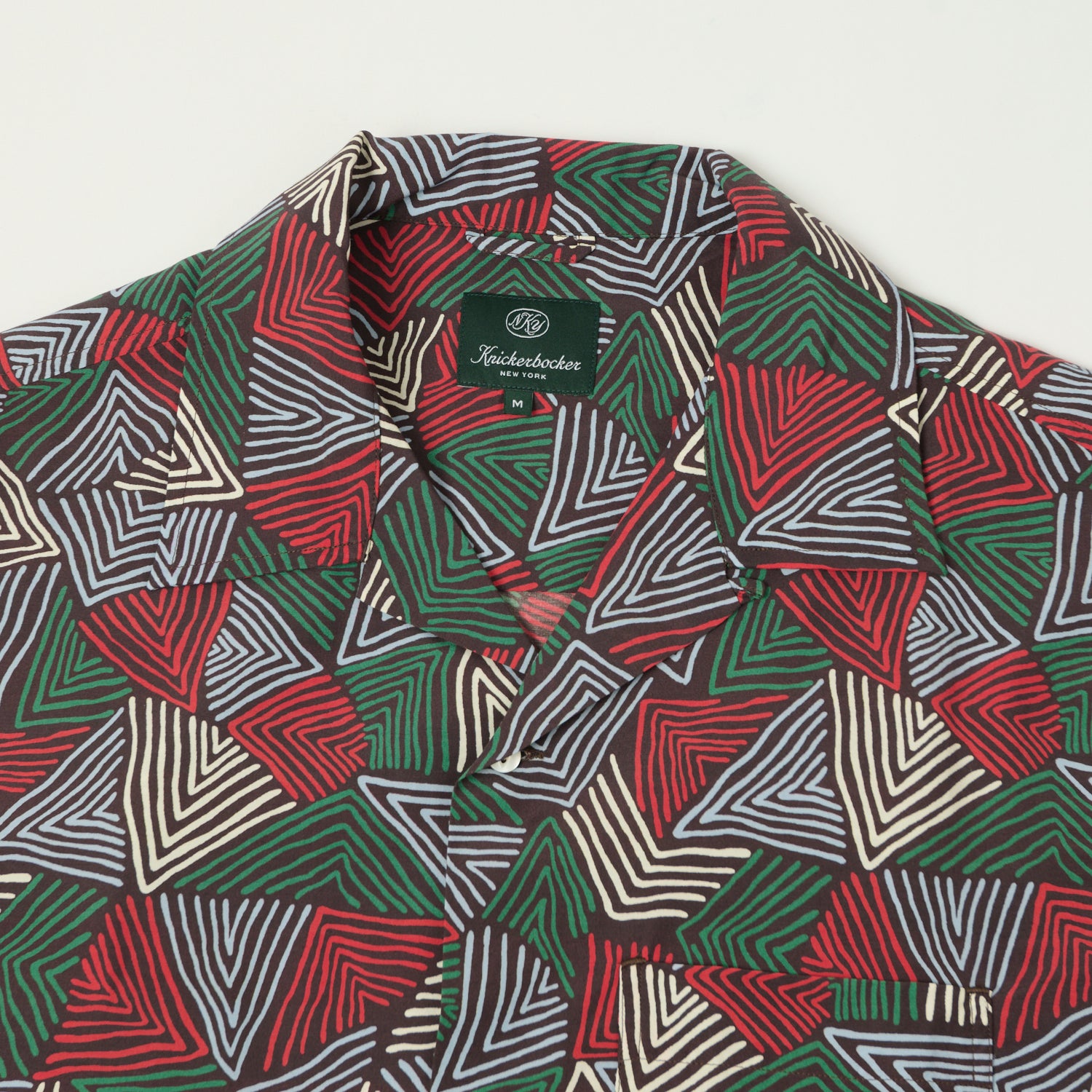 Knickerbocker Doodle Rayon & Cotton Shirt - Coffee