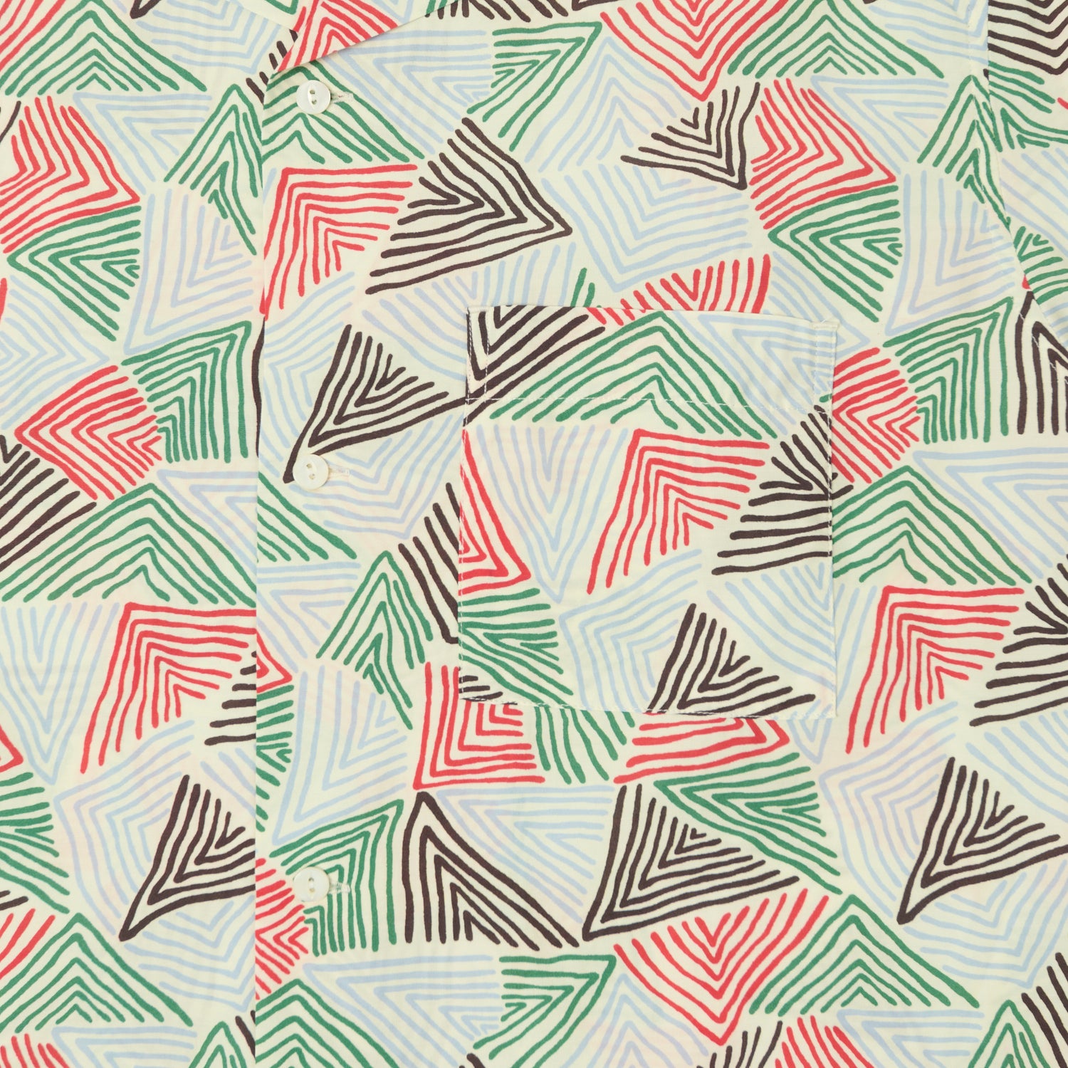 Knickerbocker Doodle Rayon & Cotton Shirt - Bone