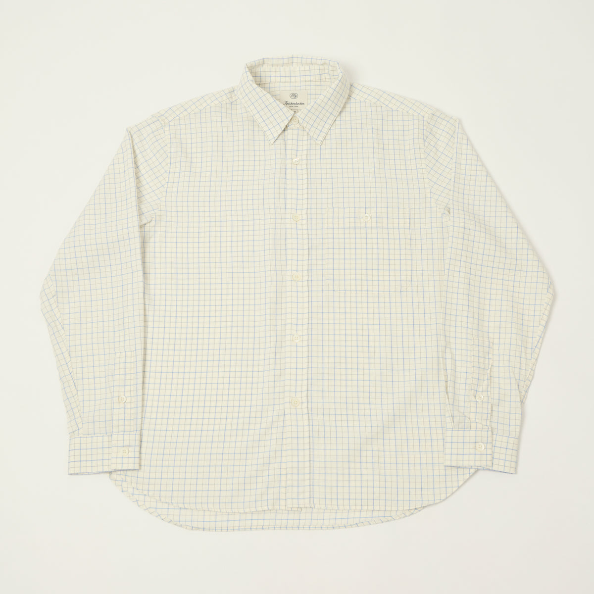 Knickerbocker 'Jones' Cotton/Merino Shirt - Bone/Sky
