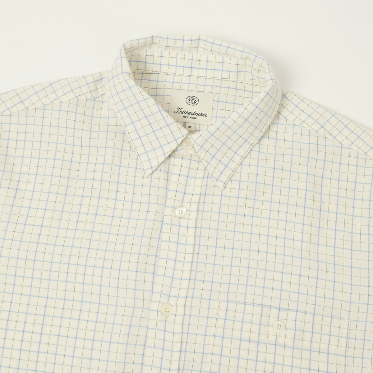 Knickerbocker 'Jones' Cotton/Merino Shirt - Bone/Sky