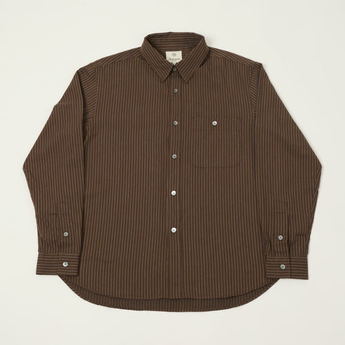Knickerbocker 'Jones' Cotton/Merino Shirt - Brown/Sky
