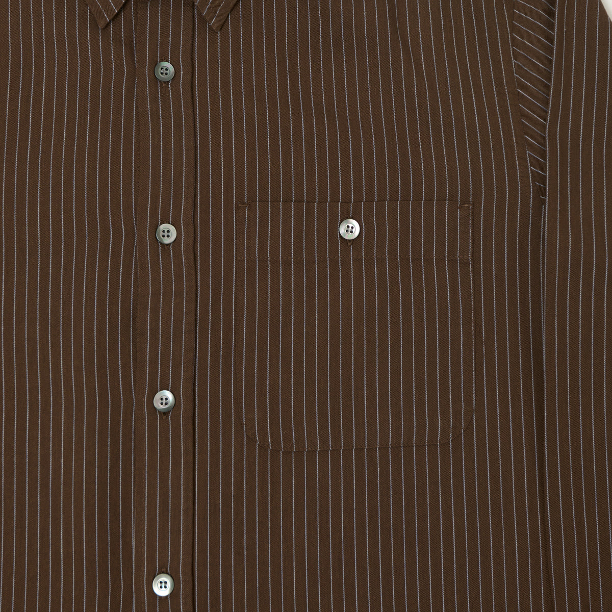 Knickerbocker 'Jones' Cotton/Merino Shirt - Brown/Sky