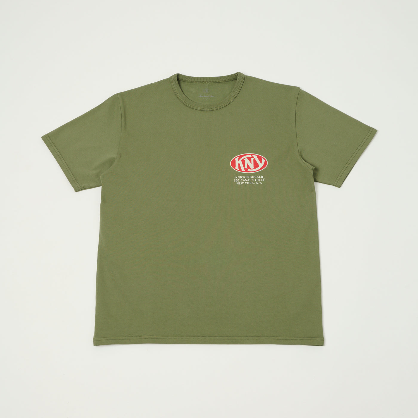 Knickerbocker 'KNY' Heavyweight T-Shirt - Olive