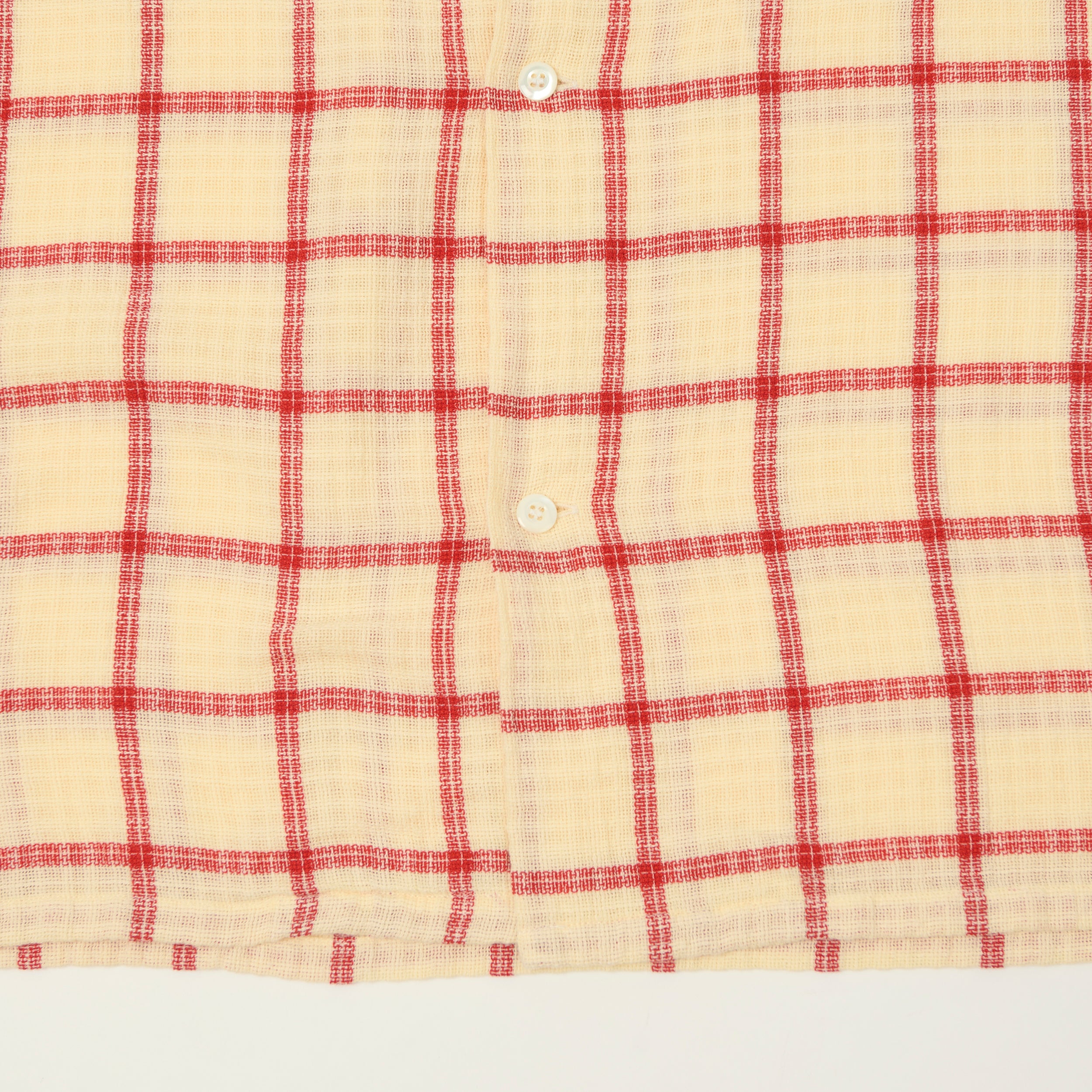 Knickerbocker 'Loom' Cotton Check Shirt - Ecru