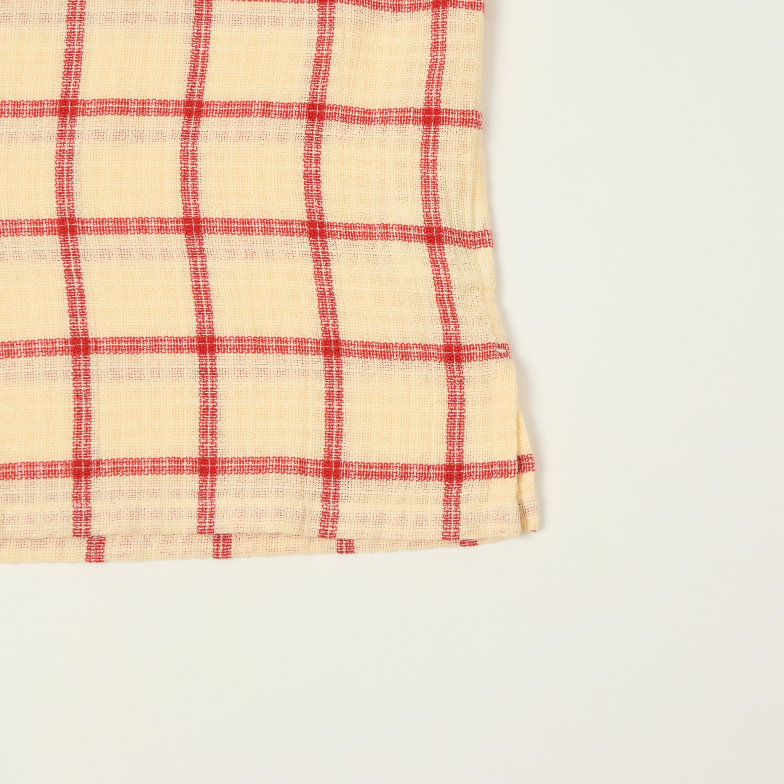Knickerbocker 'Loom' Cotton Check Shirt - Ecru
