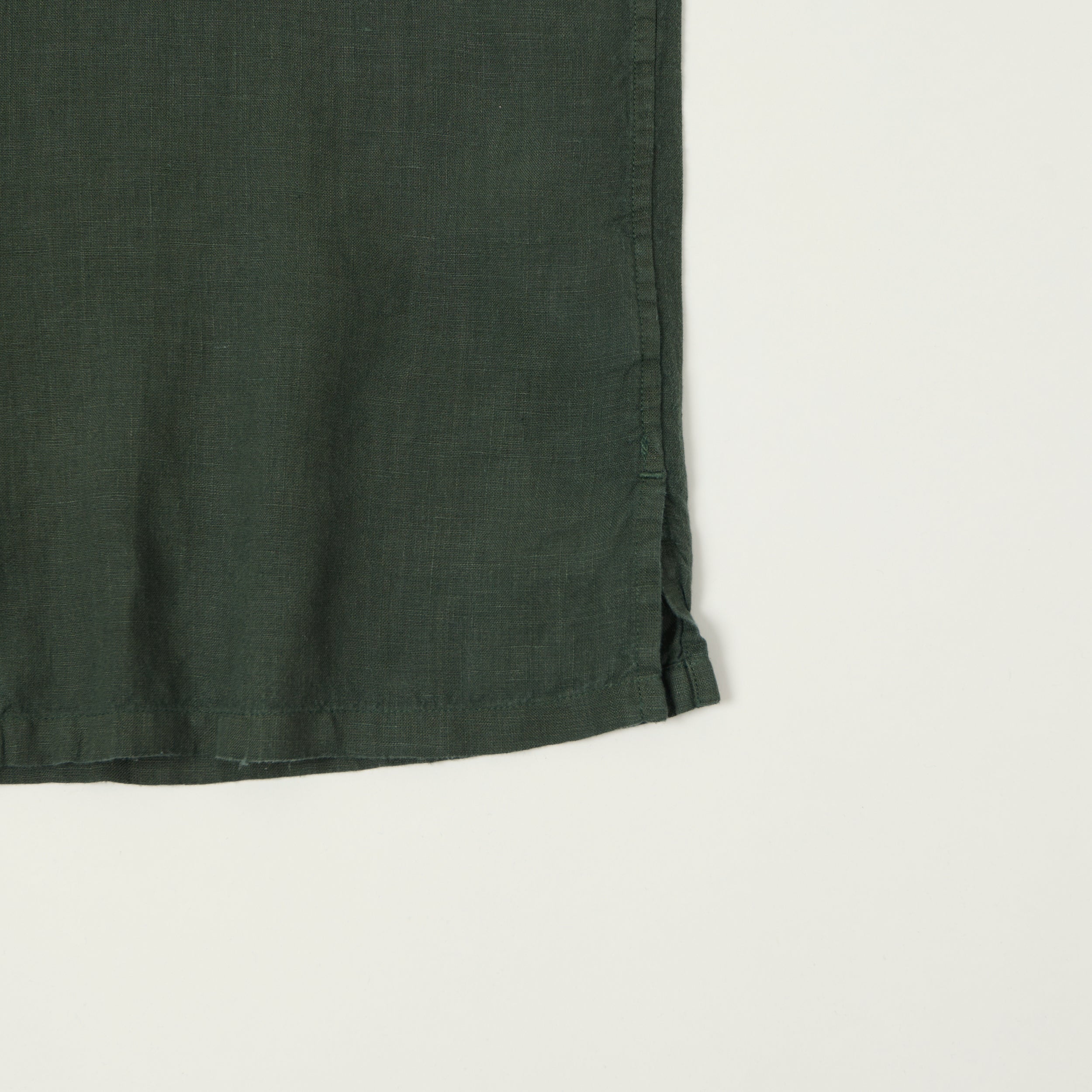 Knickerbocker 'Marina' Linen Camp Shirt - Deep Forest