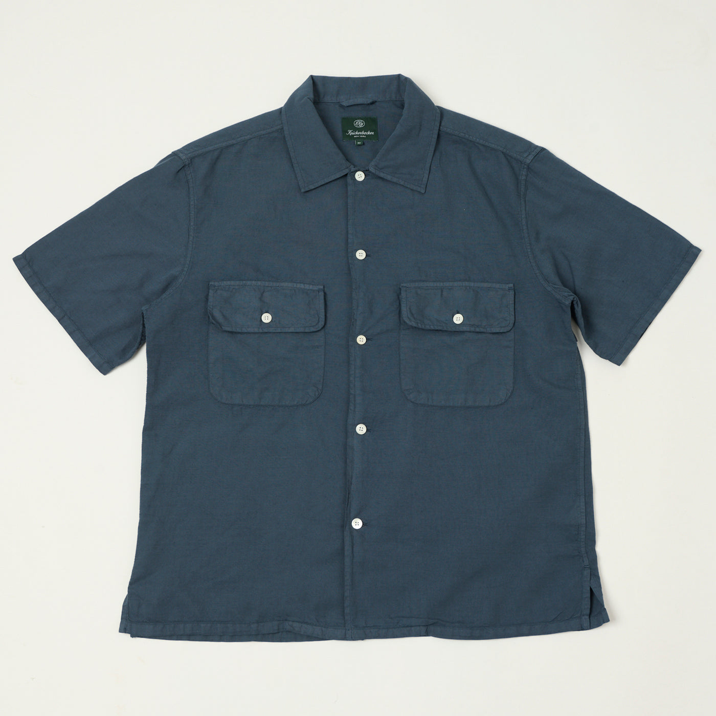 Knickerbocker Mar Cotton & Linen Shirt - Navy