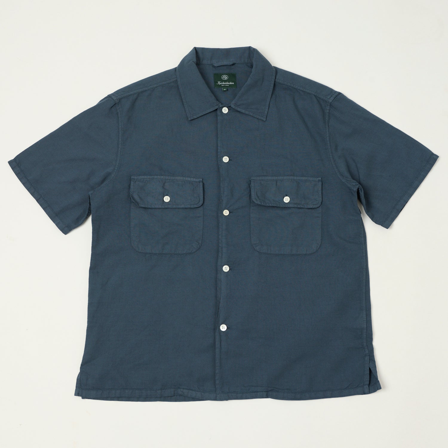 Knickerbocker Mar Cotton & Linen Shirt - Navy