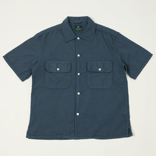 Knickerbocker Mar Cotton & Linen Shirt - Navy