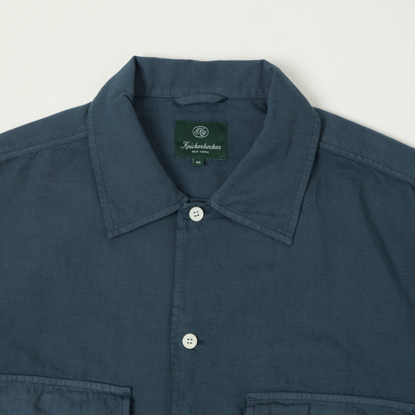 Knickerbocker Mar Cotton & Linen Shirt - Navy