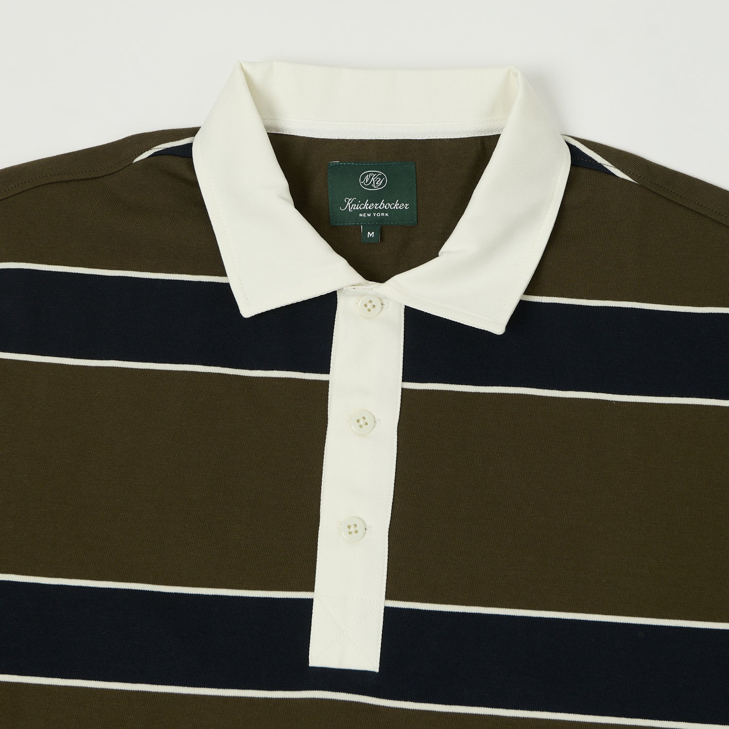 Knickerbocker 'McCarren' Stripe Rugby Shirt - Black/Olive