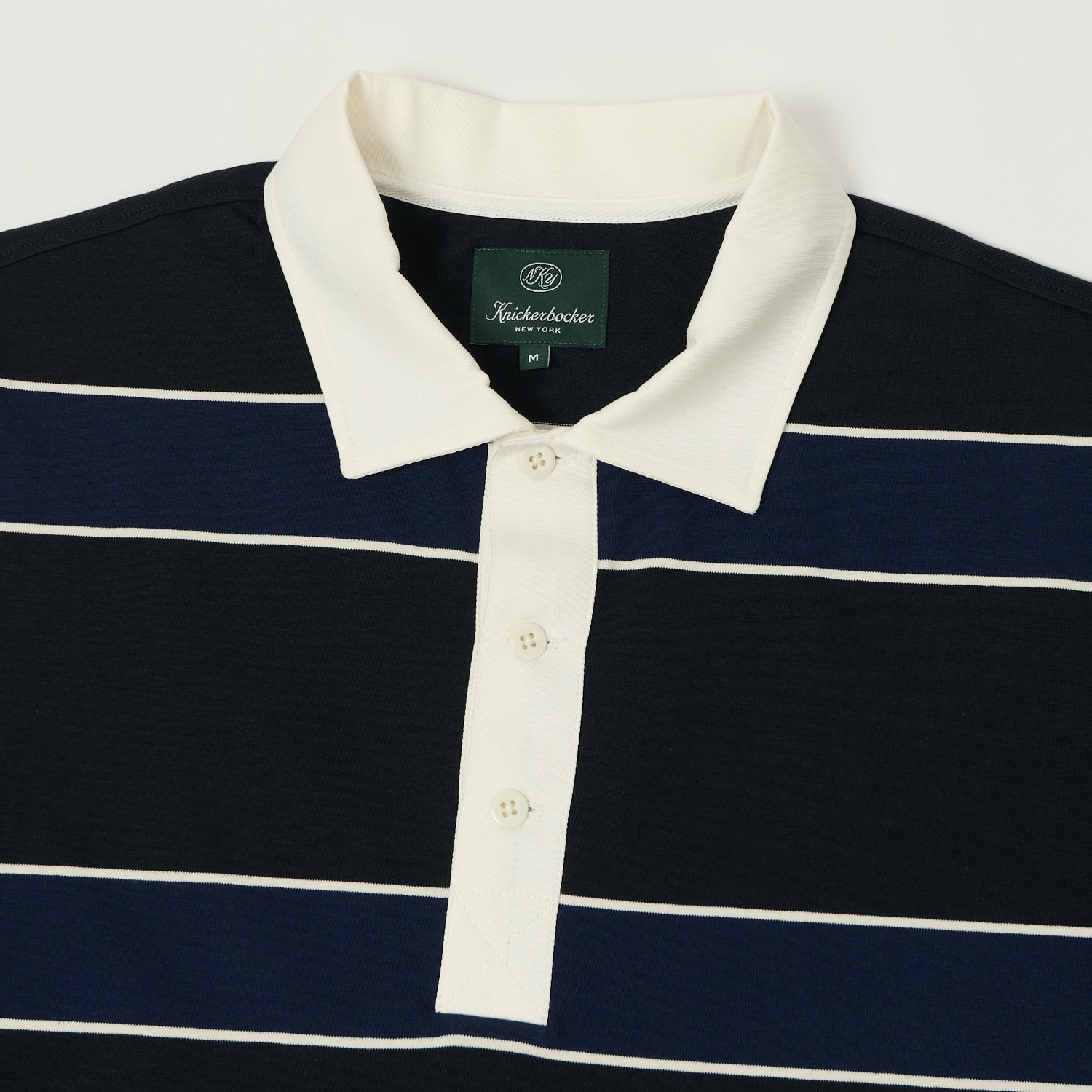 Knickerbocker 'McCarren' Stripe Rugby Shirt - Black/Blue