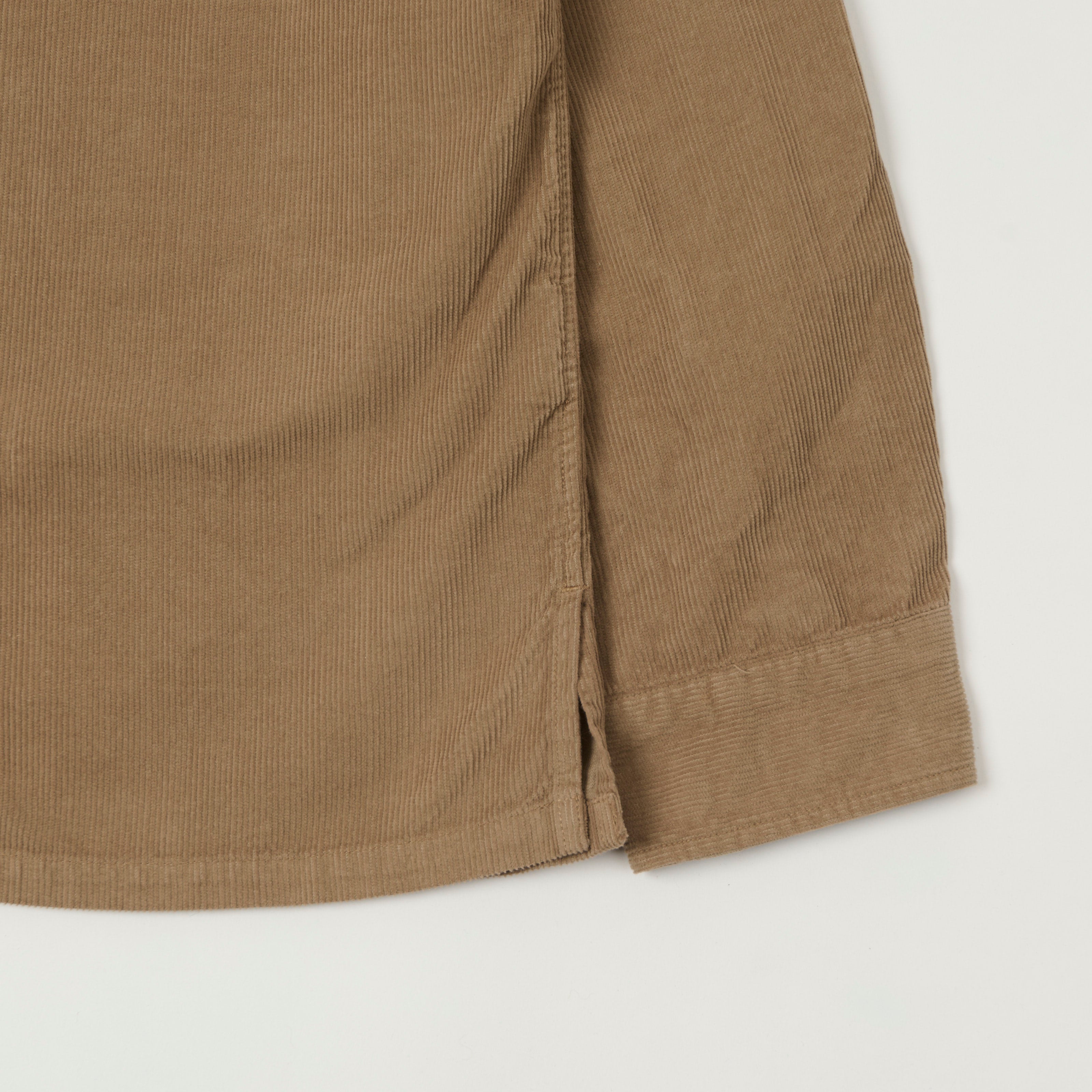 Knickerbocker Penny Camp Collar Corduroy Shirt - Khaki