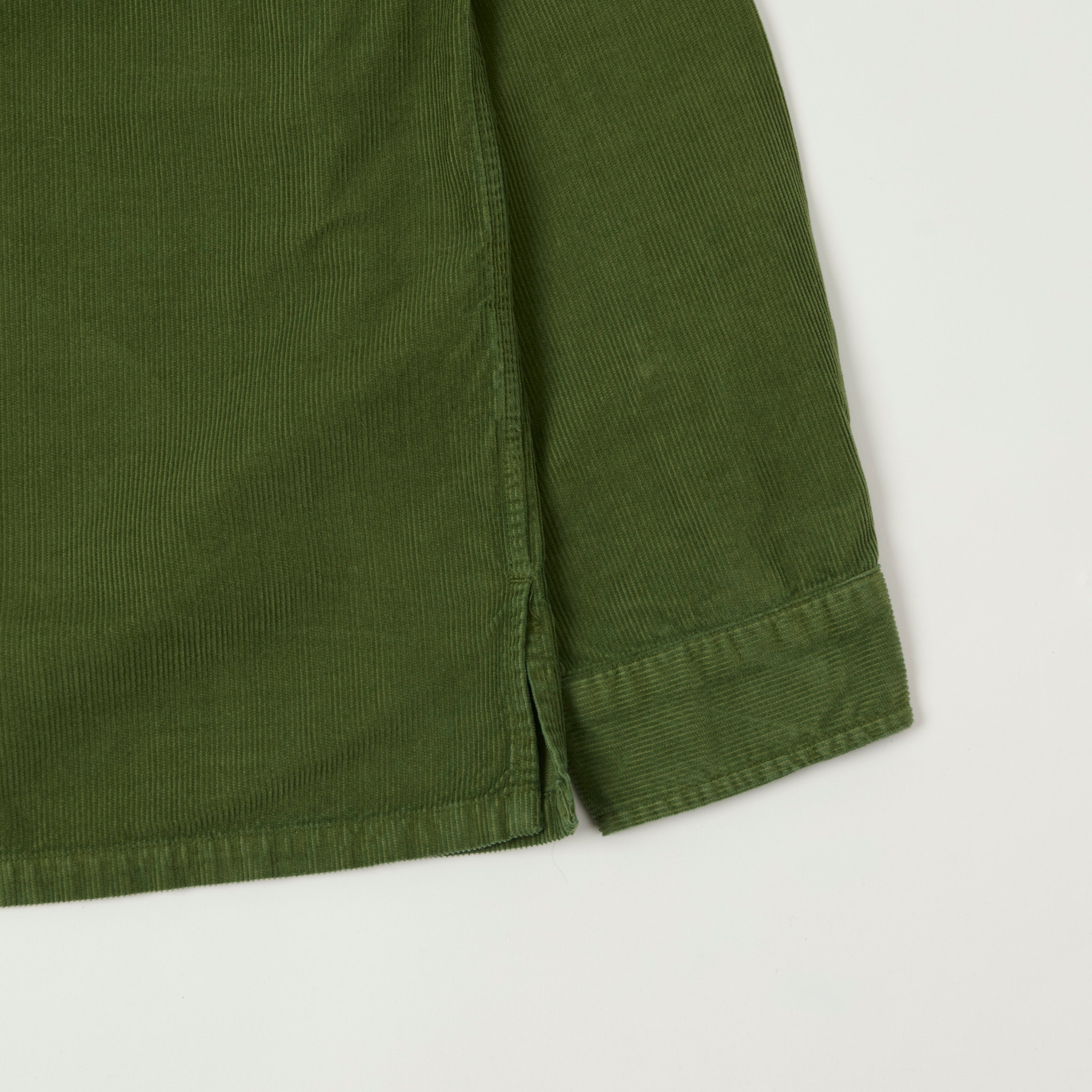 Knickerbocker Penny Camp Collar Corduroy Shirt - Green