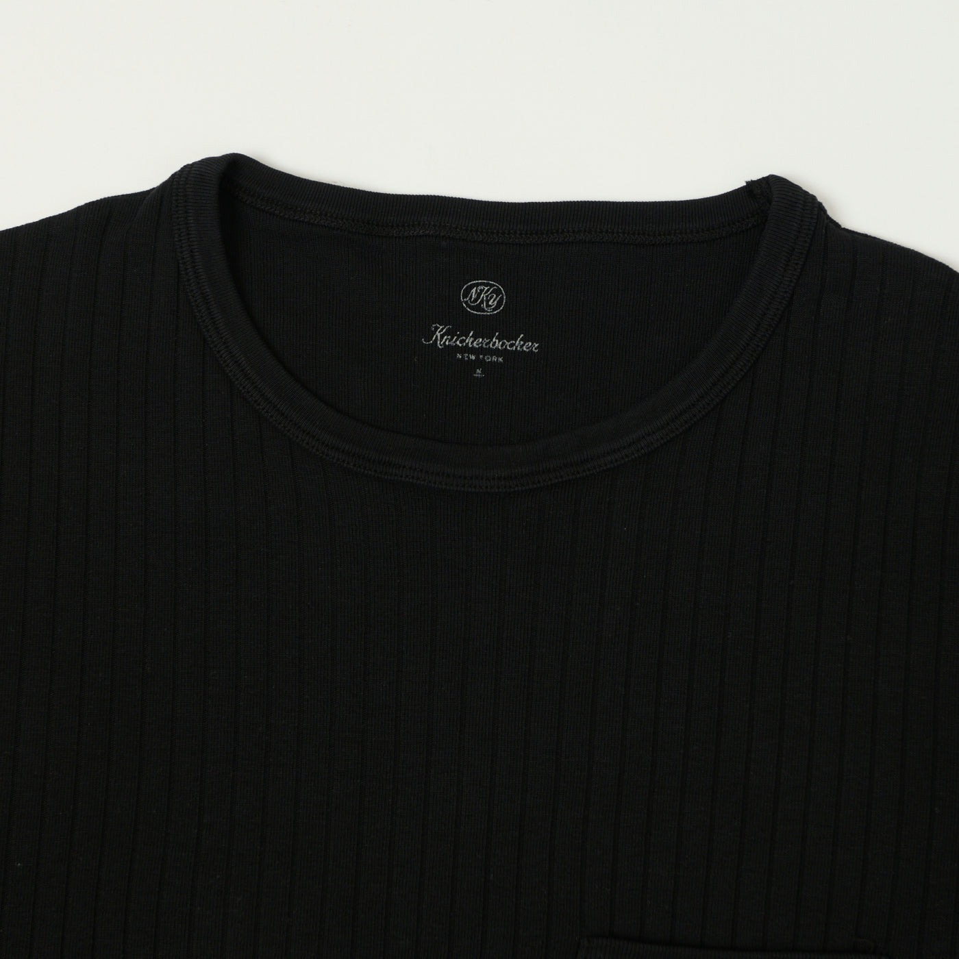 Knickerbocker Rib Pocket T-Shirt - Black