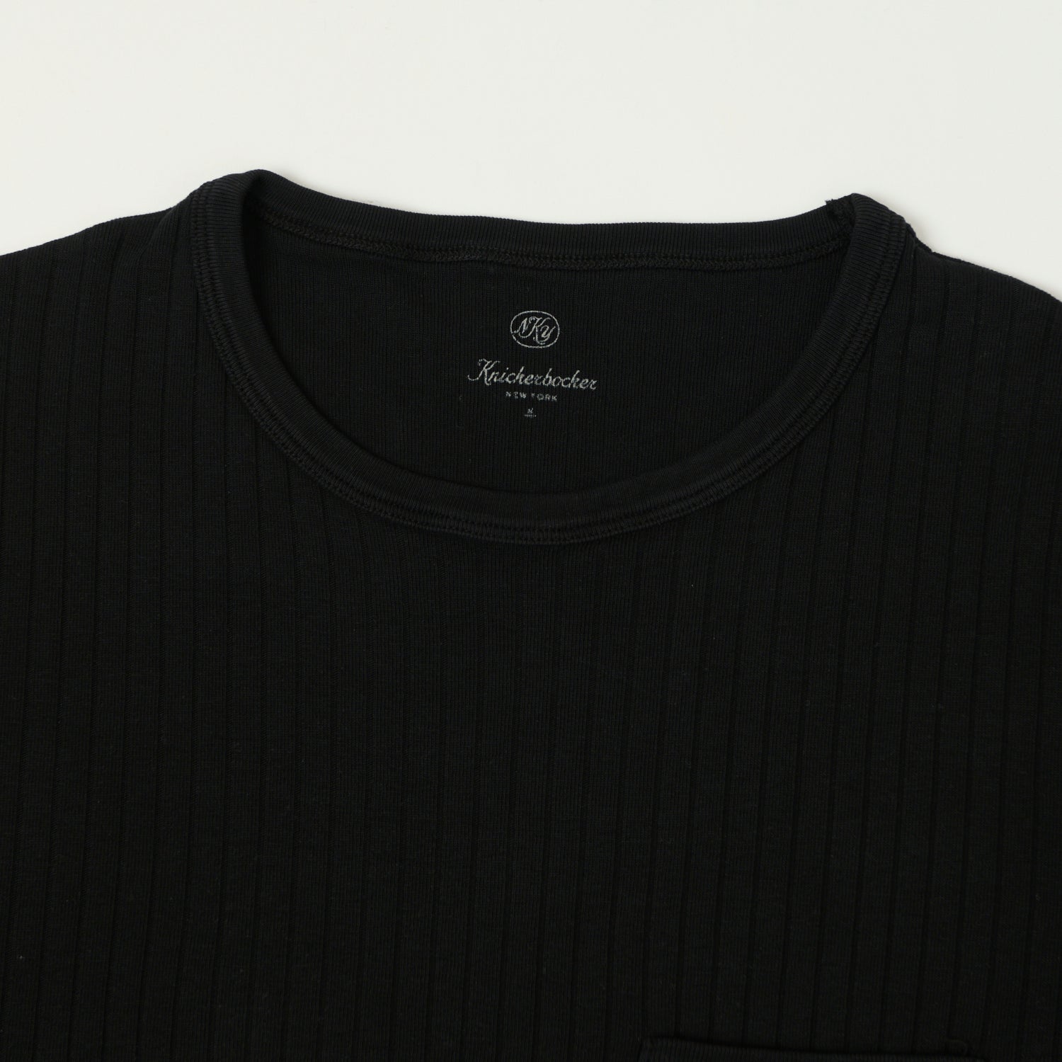 Knickerbocker Rib Pocket T-Shirt - Black