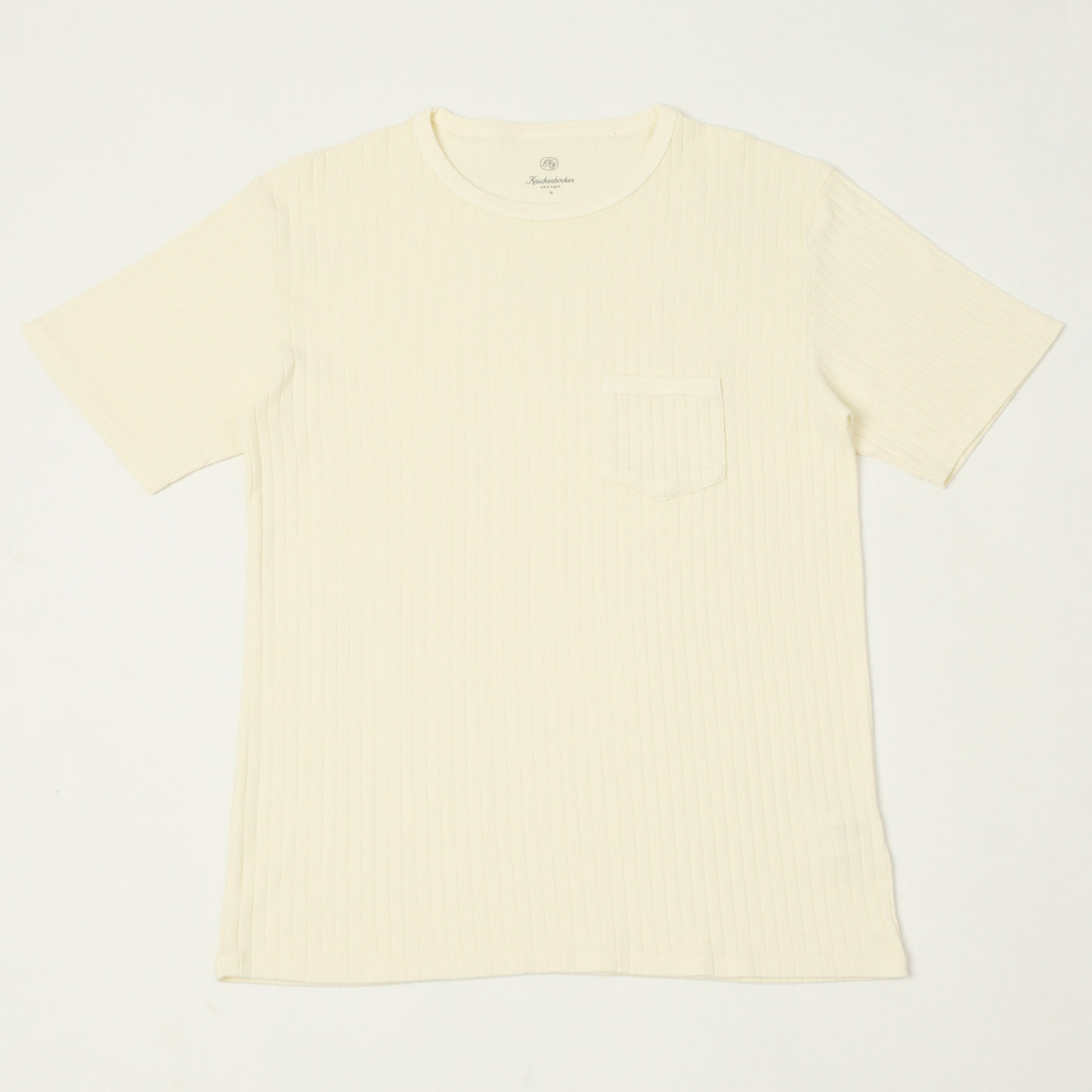 Knickerbocker Rib Pocket T-Shirt - Milk
